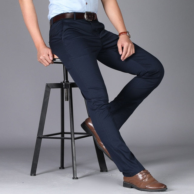 men suit pants casual office high quality trousers business pants