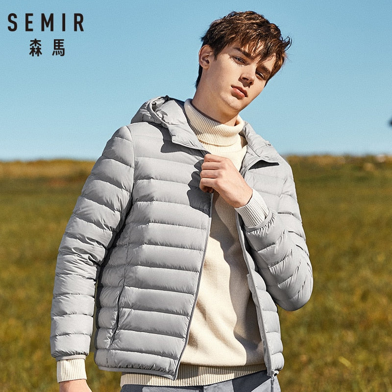 SEMIR brand men down jacket casual fashion winter jacket for men