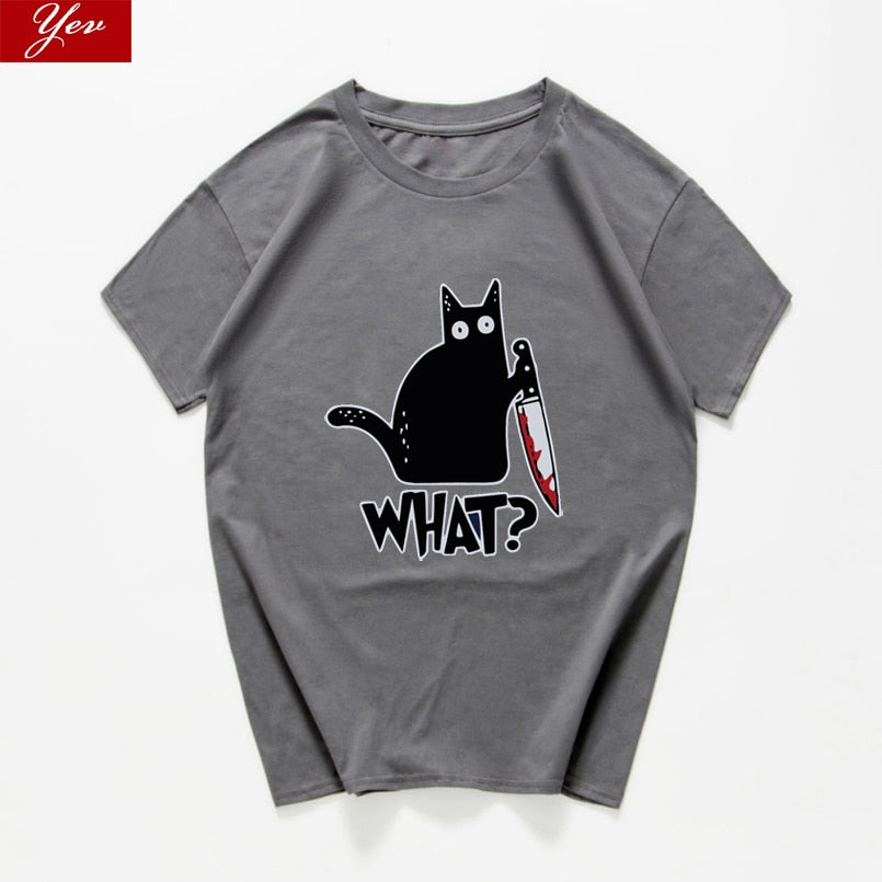Cat What  funny T-Shirt men