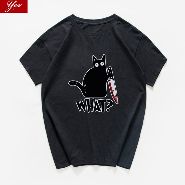 Cat What  funny T-Shirt men