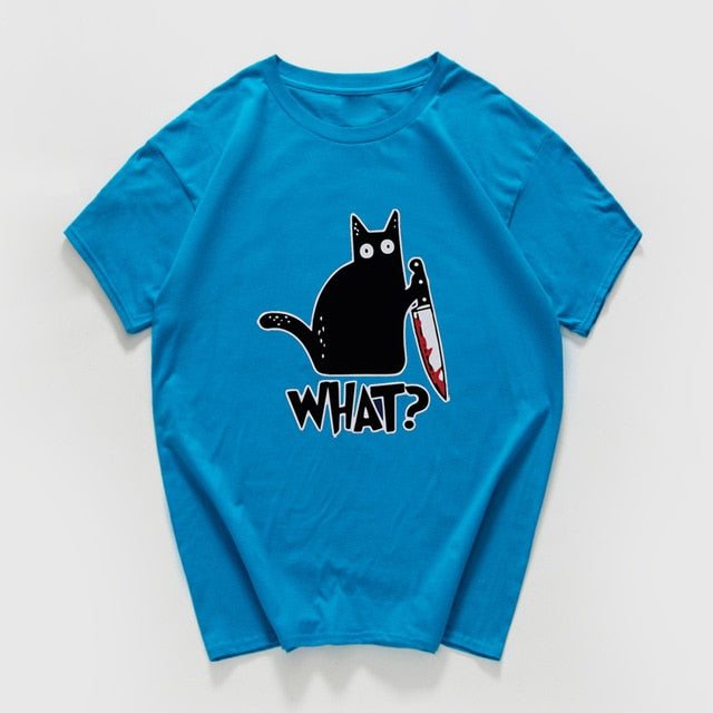 Cat What  funny T-Shirt men