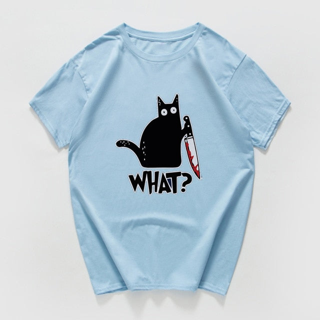 Cat What  funny T-Shirt men