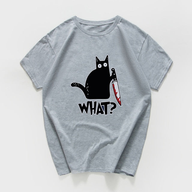 Cat What  funny T-Shirt men