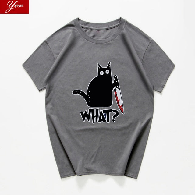 Cat What  funny T-Shirt men