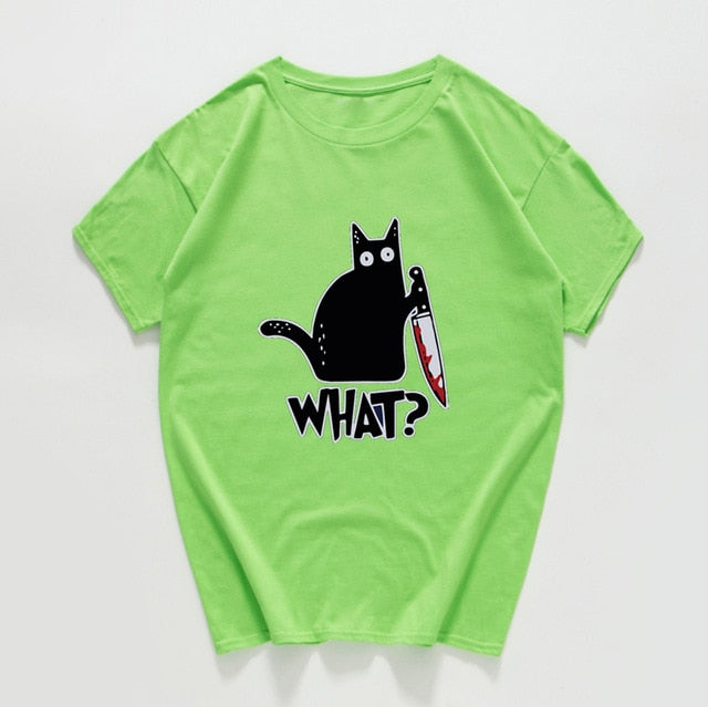 Cat What  funny T-Shirt men