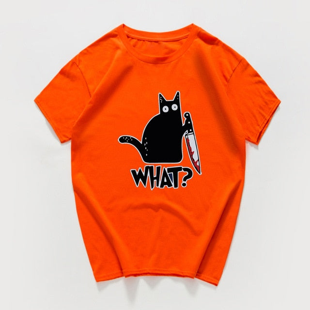 Cat What  funny T-Shirt men