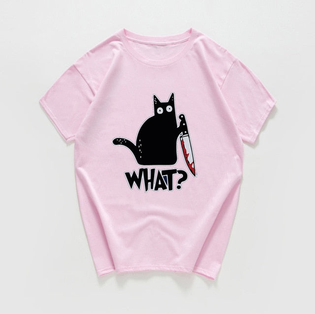 Cat What  funny T-Shirt men