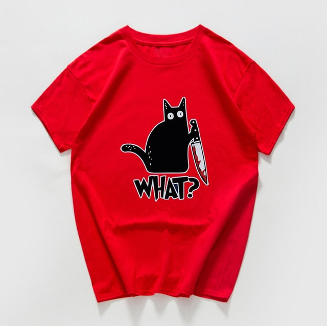 Cat What  funny T-Shirt men