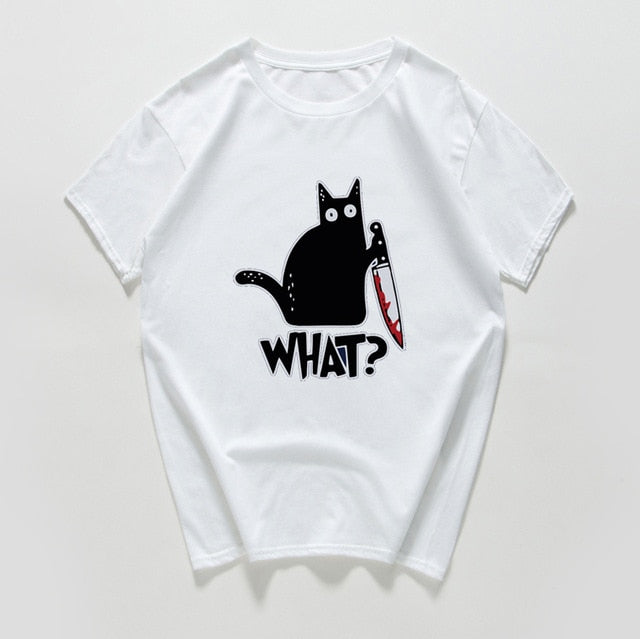 Cat What  funny T-Shirt men