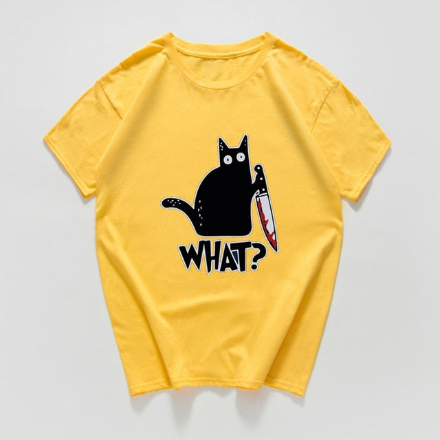 Cat What  funny T-Shirt men