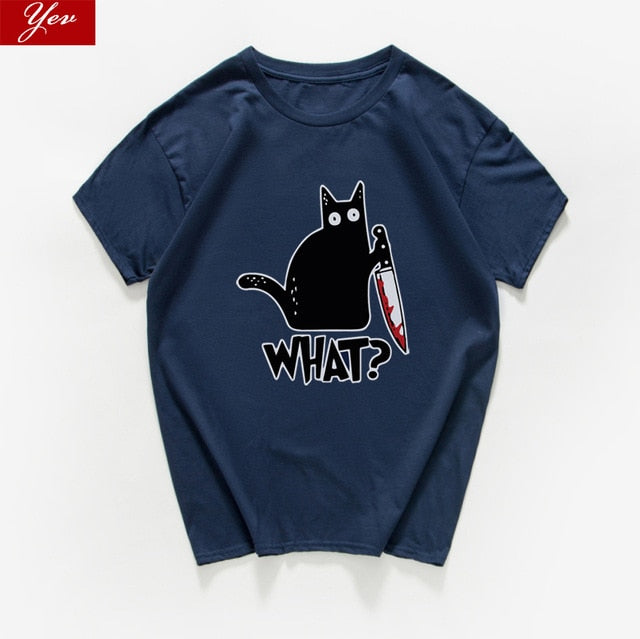 Cat What  funny T-Shirt men