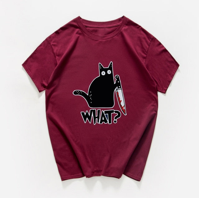 Cat What  funny T-Shirt men