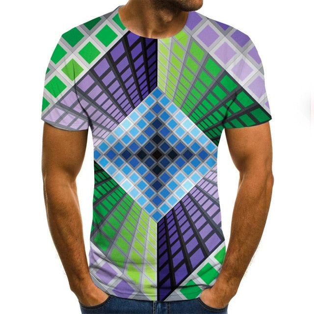 Summer Three-dimensional 3D vortex T-shirt