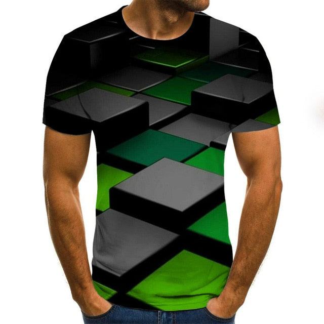 Summer Three-dimensional 3D vortex T-shirt