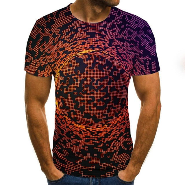 Summer Three-dimensional 3D vortex T-shirt