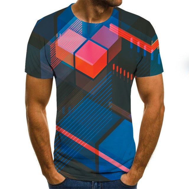 Summer Three-dimensional 3D vortex T-shirt