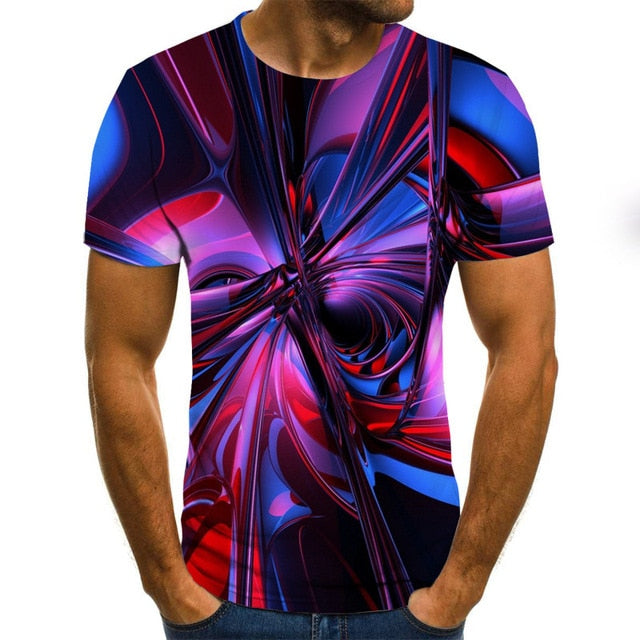 Summer Three-dimensional 3D vortex T-shirt