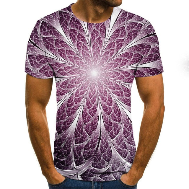 Summer Three-dimensional 3D vortex T-shirt