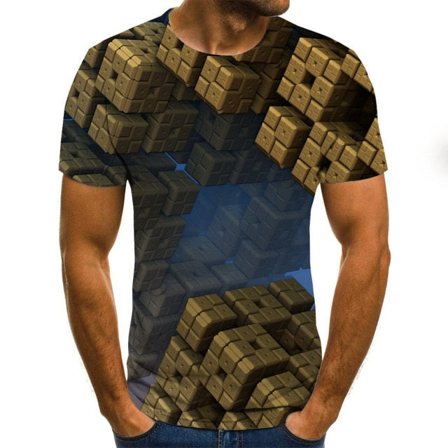 Summer Three-dimensional 3D vortex T-shirt