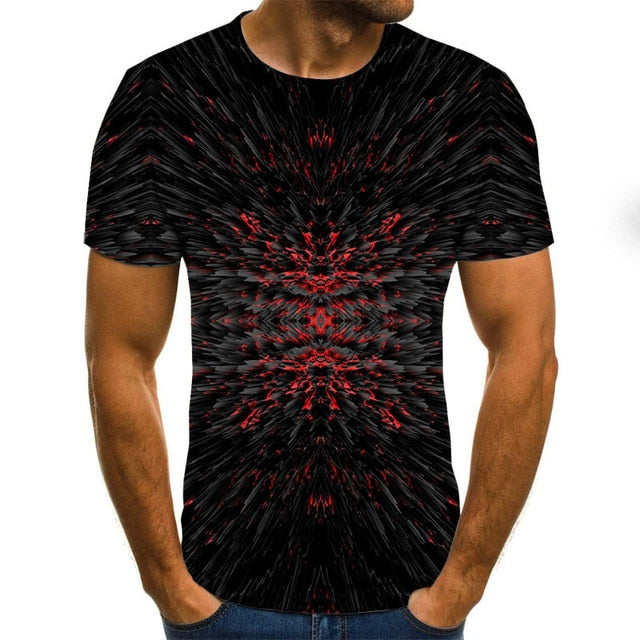 Summer Three-dimensional 3D vortex T-shirt