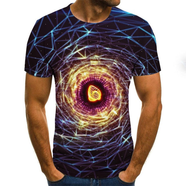 Summer Three-dimensional 3D vortex T-shirt