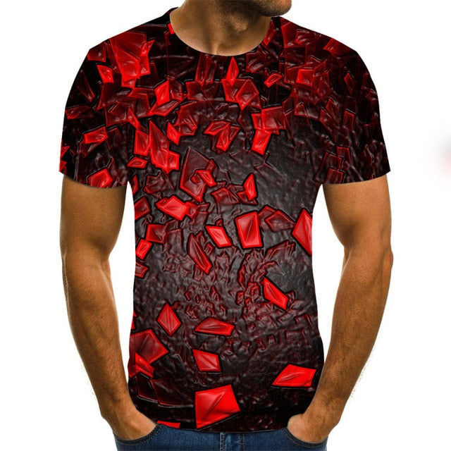 Summer Three-dimensional 3D vortex T-shirt