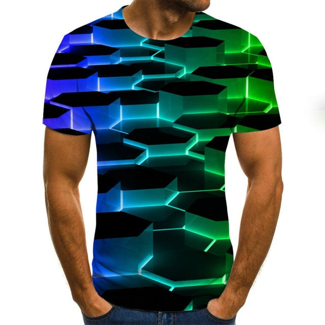Summer Three-dimensional 3D vortex T-shirt