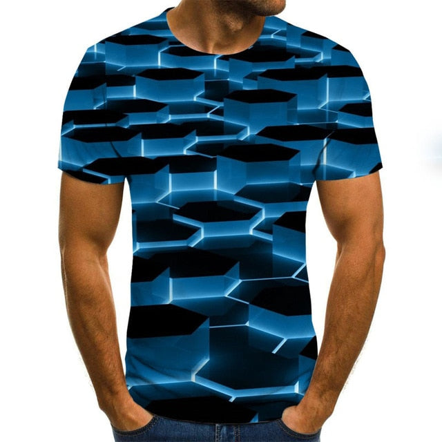 Summer Three-dimensional 3D vortex T-shirt