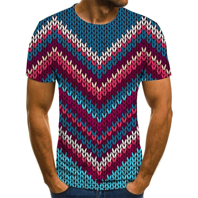 Summer Three-dimensional 3D vortex T-shirt