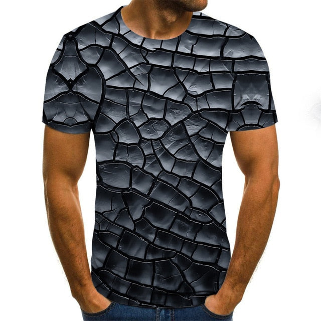 Summer Three-dimensional 3D vortex T-shirt