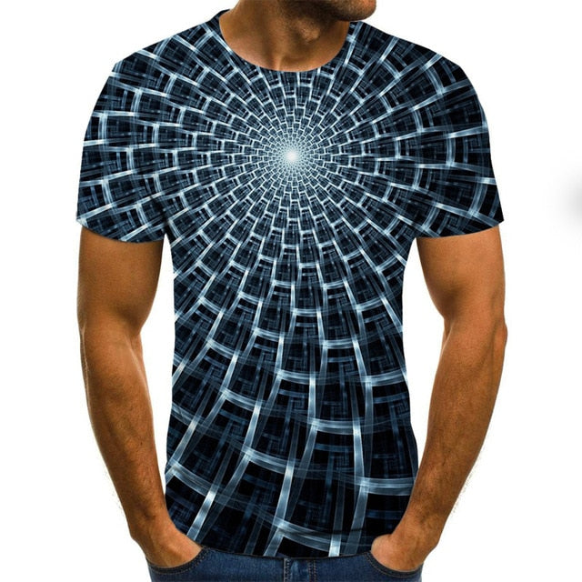 Summer Three-dimensional 3D vortex T-shirt