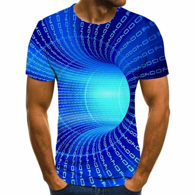Summer Three-dimensional 3D vortex T-shirt