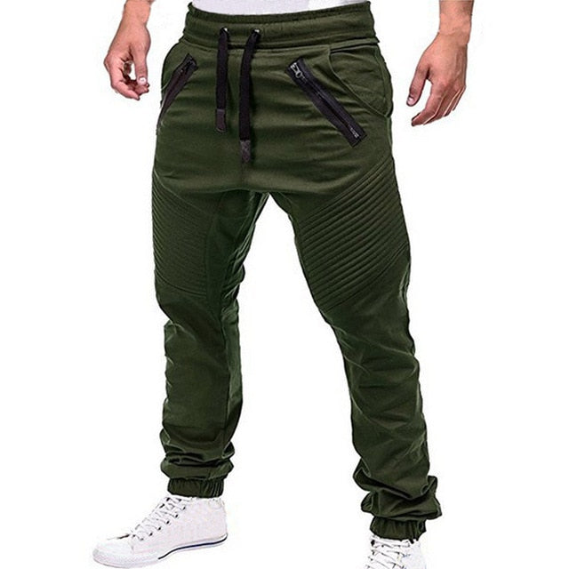 Men Casual Joggers Pants Solid Thin