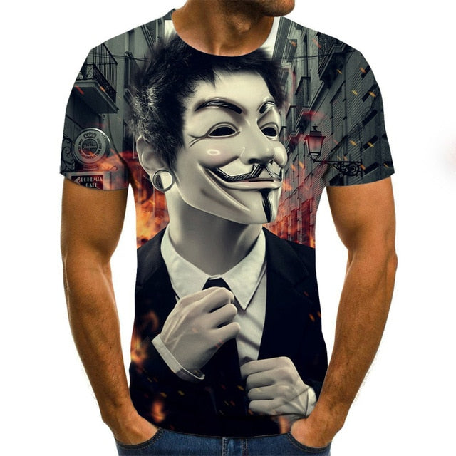 2020 hot-sale Clown 3D Printed T Shirt