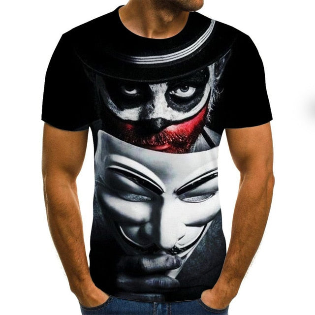 2020 hot-sale Clown 3D Printed T Shirt