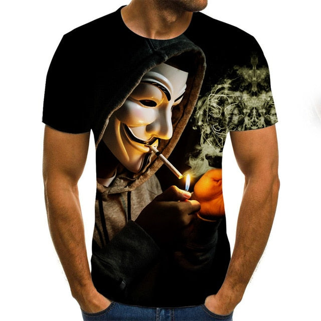 2020 hot-sale Clown 3D Printed T Shirt