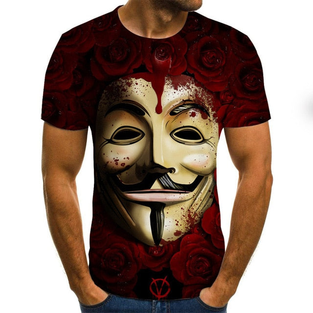 2020 hot-sale Clown 3D Printed T Shirt
