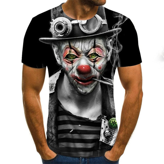 2020 hot-sale Clown 3D Printed T Shirt