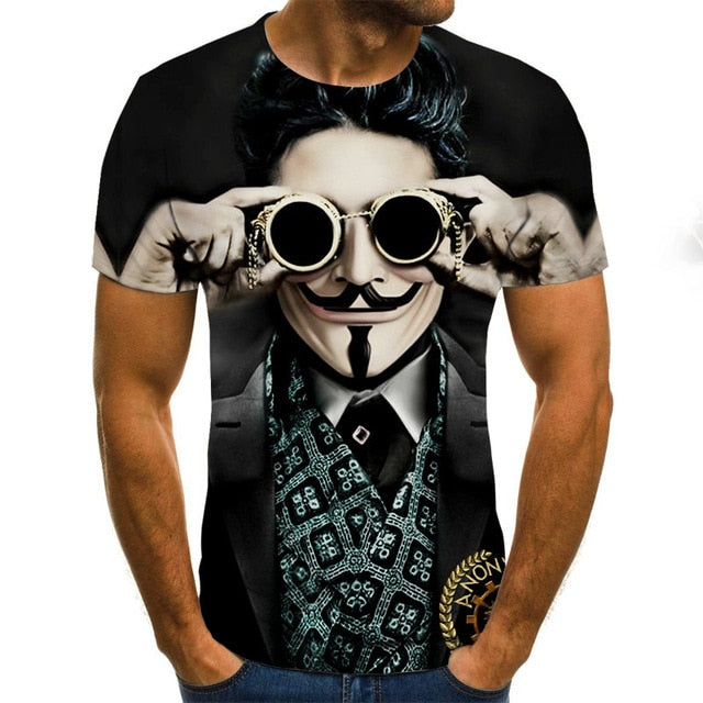 2020 hot-sale Clown 3D Printed T Shirt