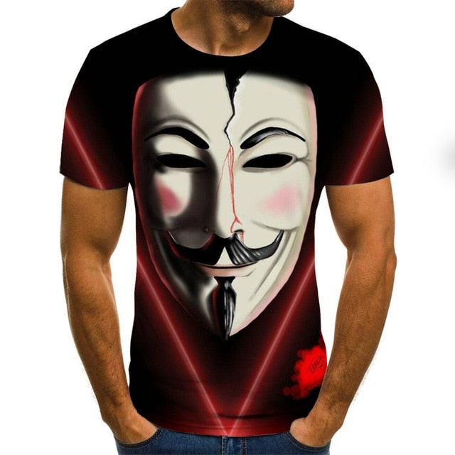 2020 hot-sale Clown 3D Printed T Shirt
