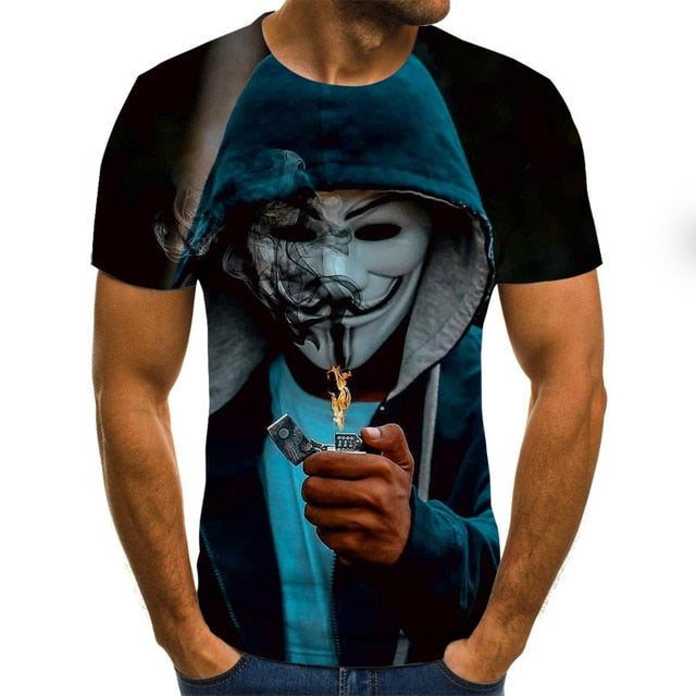 2020 hot-sale Clown 3D Printed T Shirt