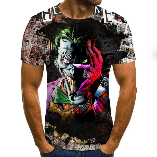2020 hot-sale Clown 3D Printed T Shirt