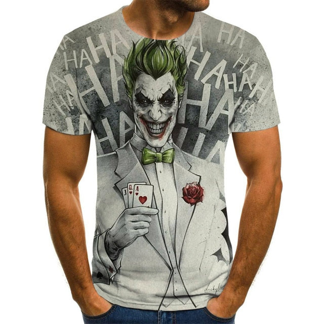 2020 hot-sale Clown 3D Printed T Shirt