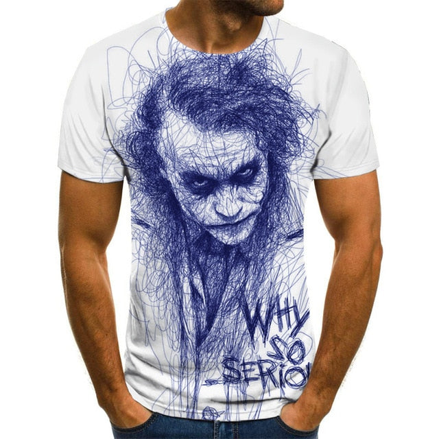 2020 hot-sale Clown 3D Printed T Shirt