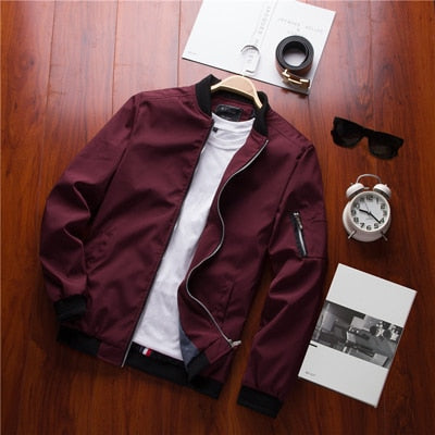 DIMUSI Spring New Men's Bomber Zipper Jacket