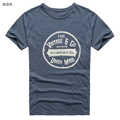 Summer Men New Street Trend Printing Short Sleeve