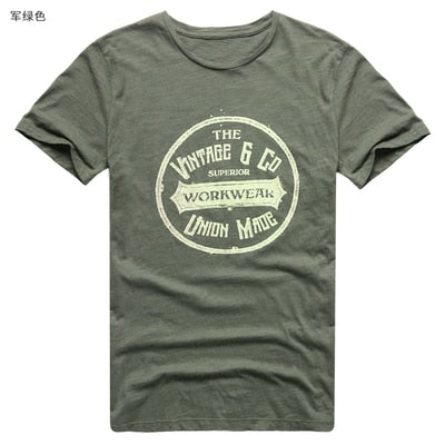 Summer Men New Street Trend Printing Short Sleeve