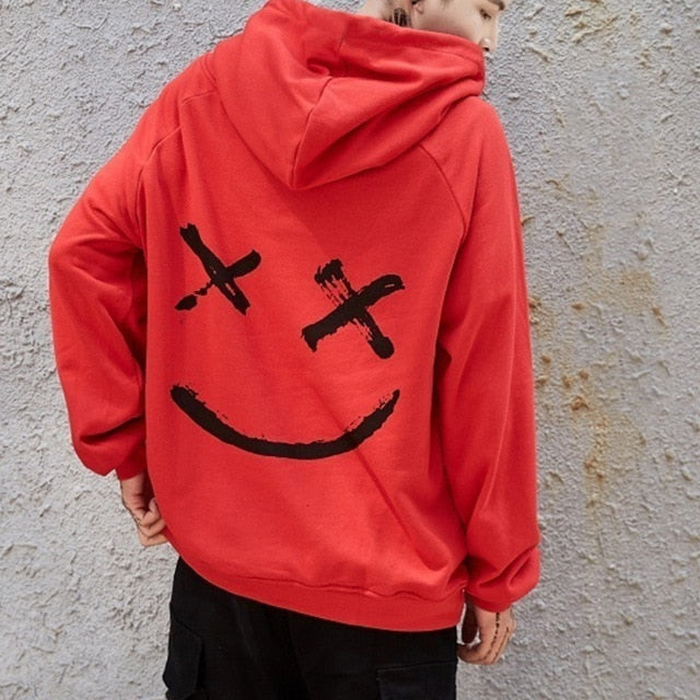 Men Hoodies Sweatshirts Happy Smiling Face
